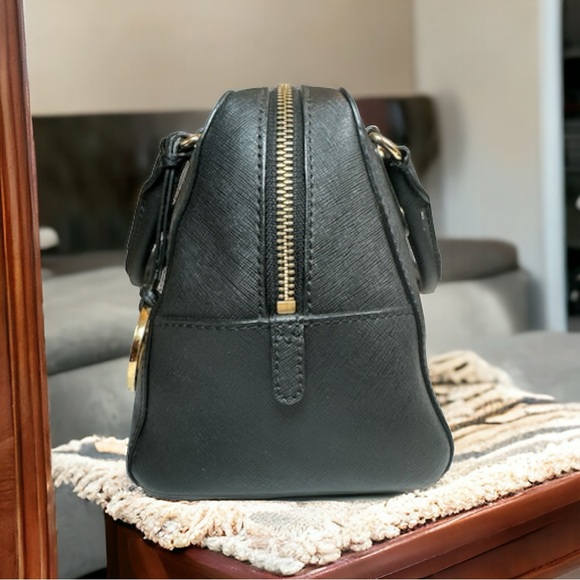 Michael Kors Saffiano Ayden Black Leather Satchel Handbag Excellent Condition - Picture 6 of 17